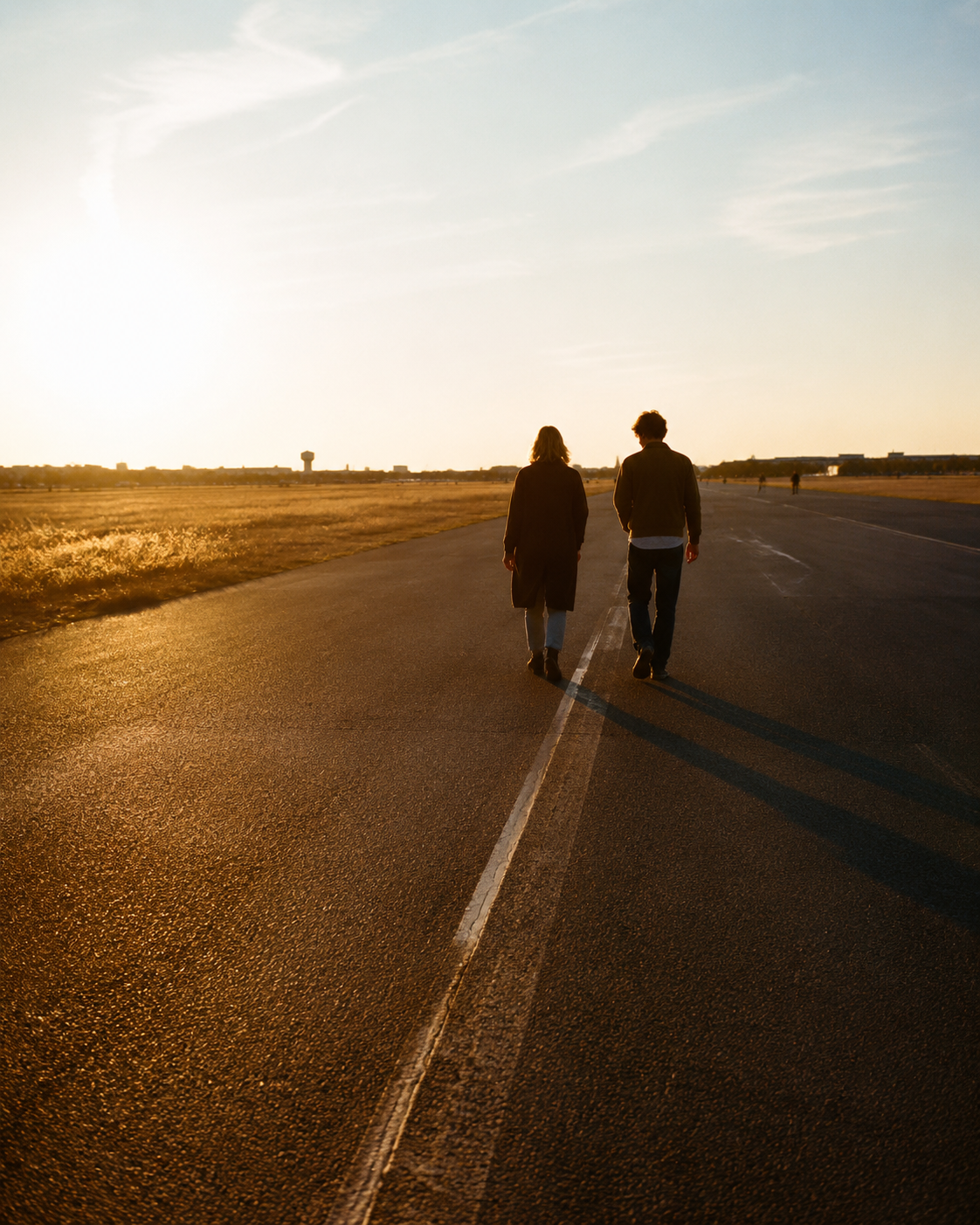 Berlin Slow Sunday am Tempelhofer Feld bei Golden Hour