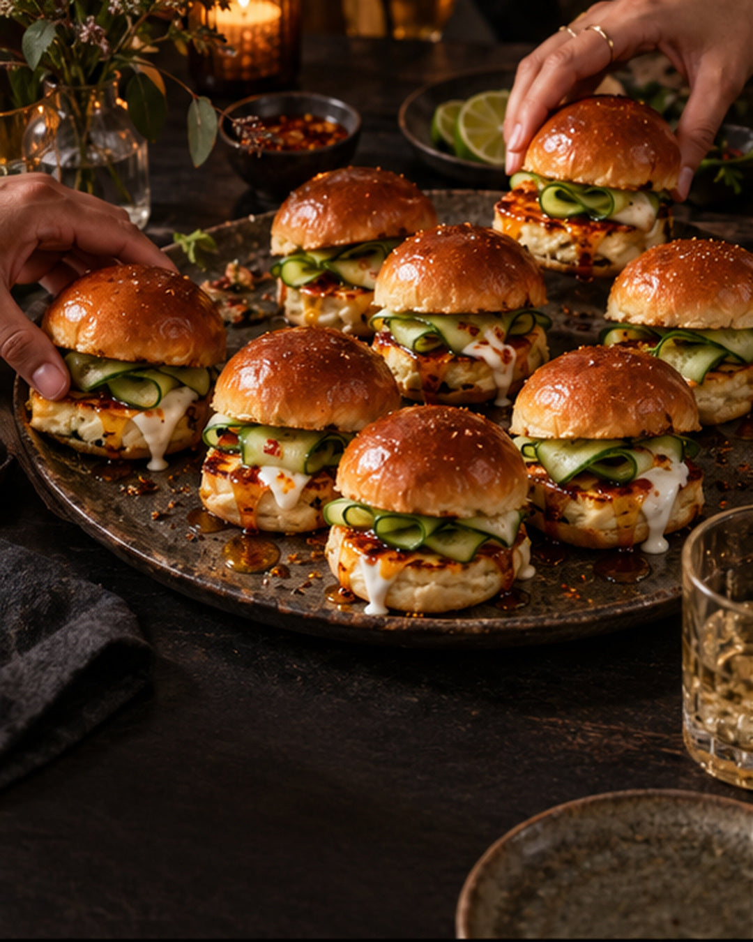 Hot-Honey Halloumi Sliders – Weekend Recipe 007