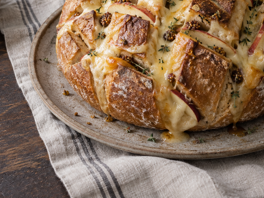 Apfel-Cheddar Pull-Apart Bread mit Honig und Thymian – Weekend Rezept