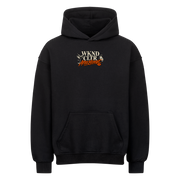 After Midnight Oversized Statement Hoodie in Schwarz
