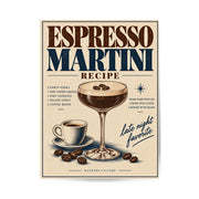 Espresso Martini Recipe Poster – reine Motivansicht