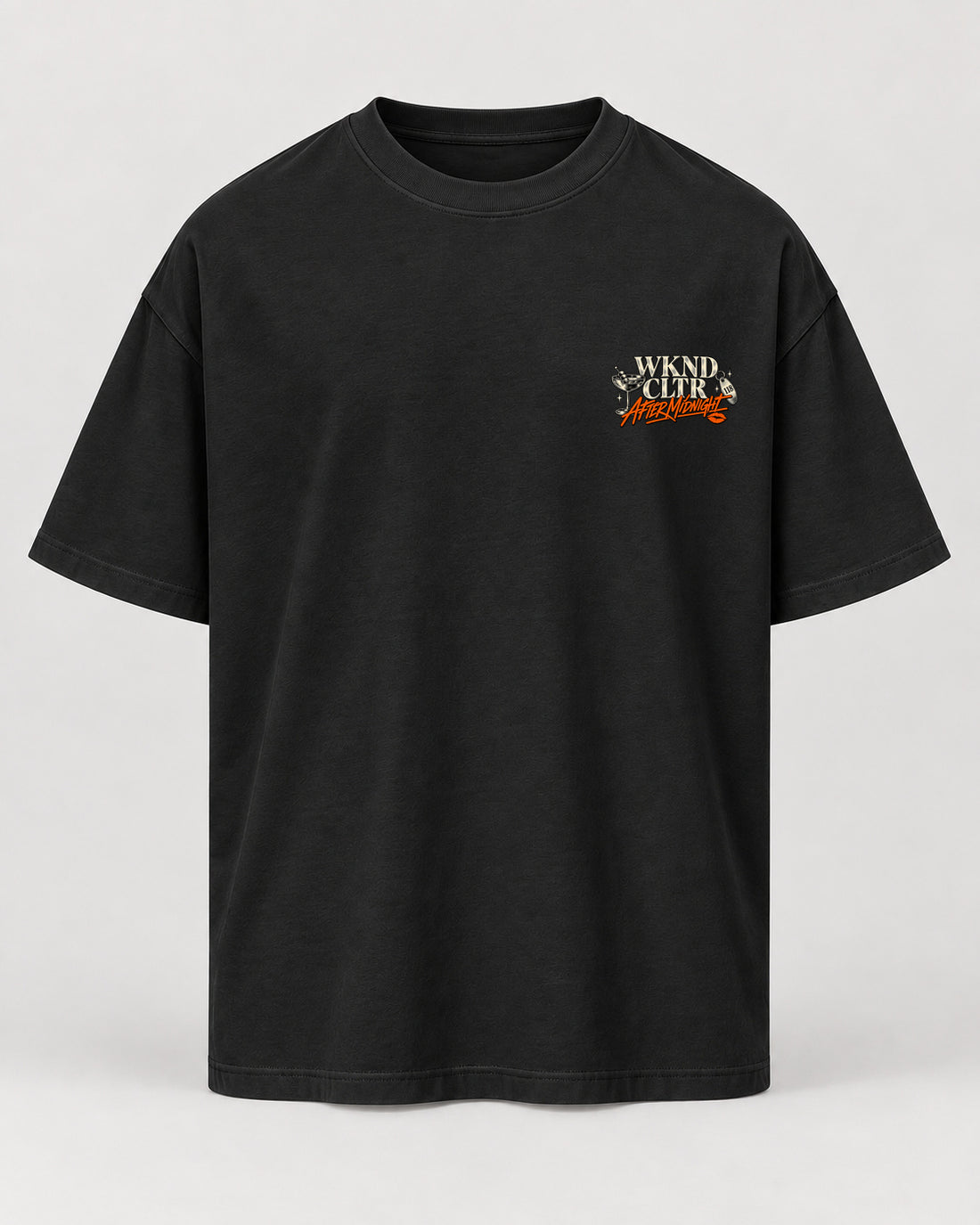 after midnight Oversized Shirt – Vorderseite