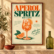 Aperol Spritz Recipe Poster – Interior-Mock-up
