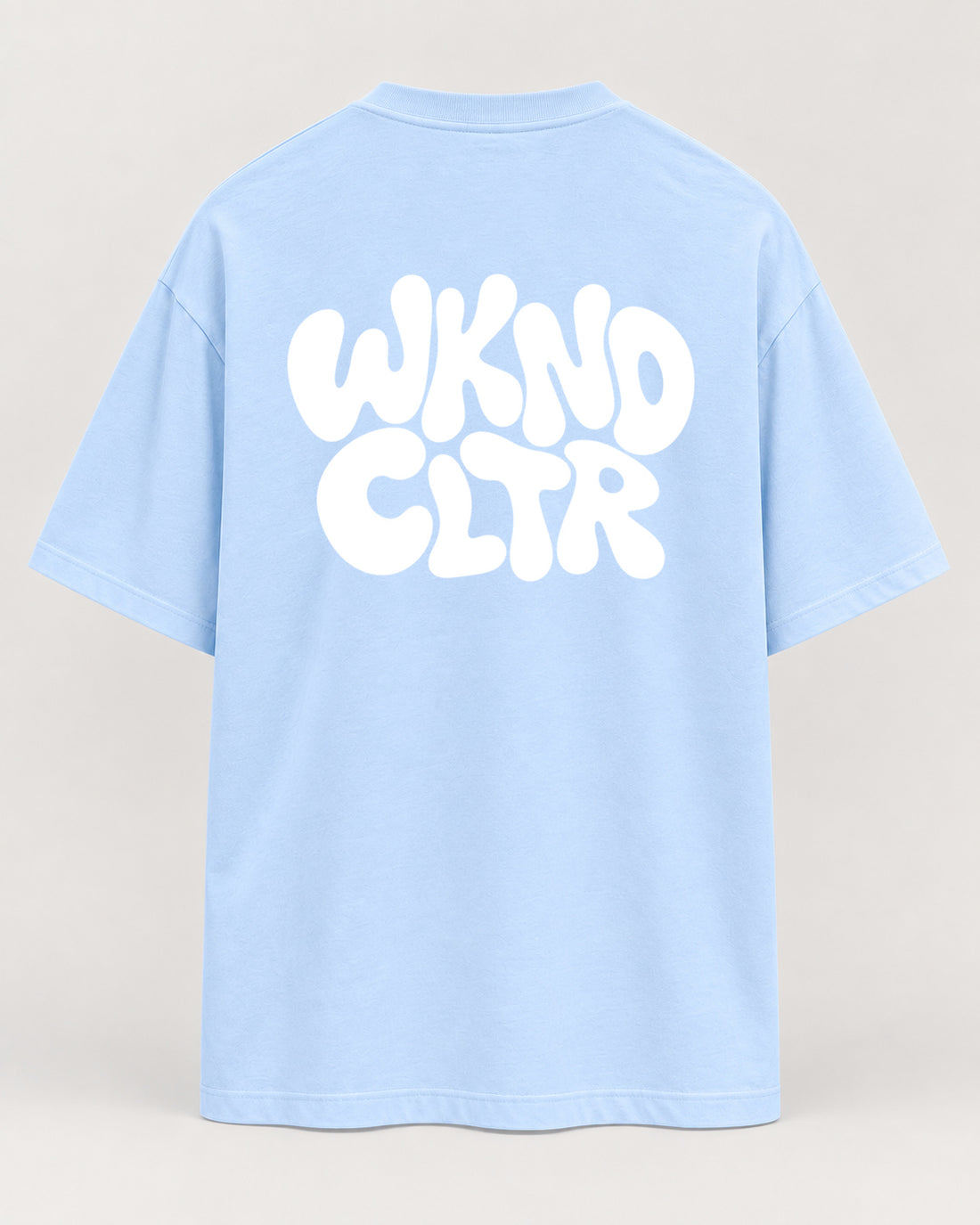 Basic WKND Oversized Shirt – Babyblau – Rückenansicht