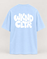 Basic WKND Oversized Shirt – Babyblau – Rückenansicht