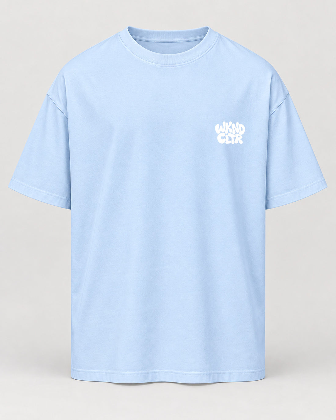 Basic WKND Oversized Shirt – Babyblau – Vorderansicht