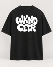 Basic WKND Oversized Shirt – Schwarz – Rückenansicht