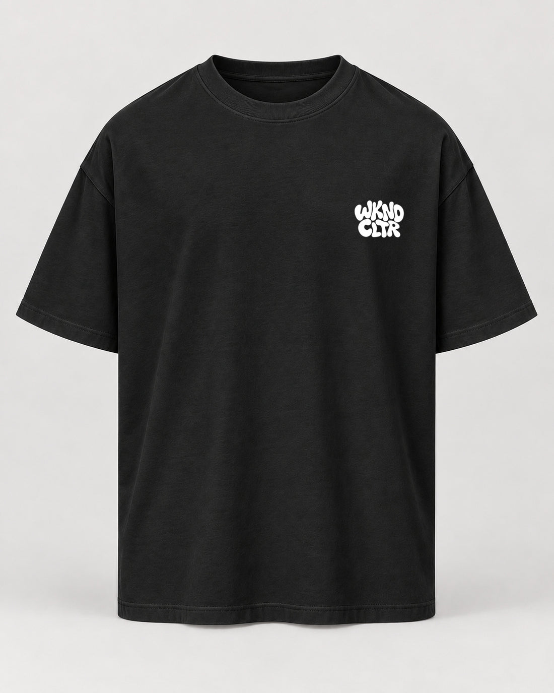 Basic WKND Oversized Shirt – Schwarz – Vorderansicht