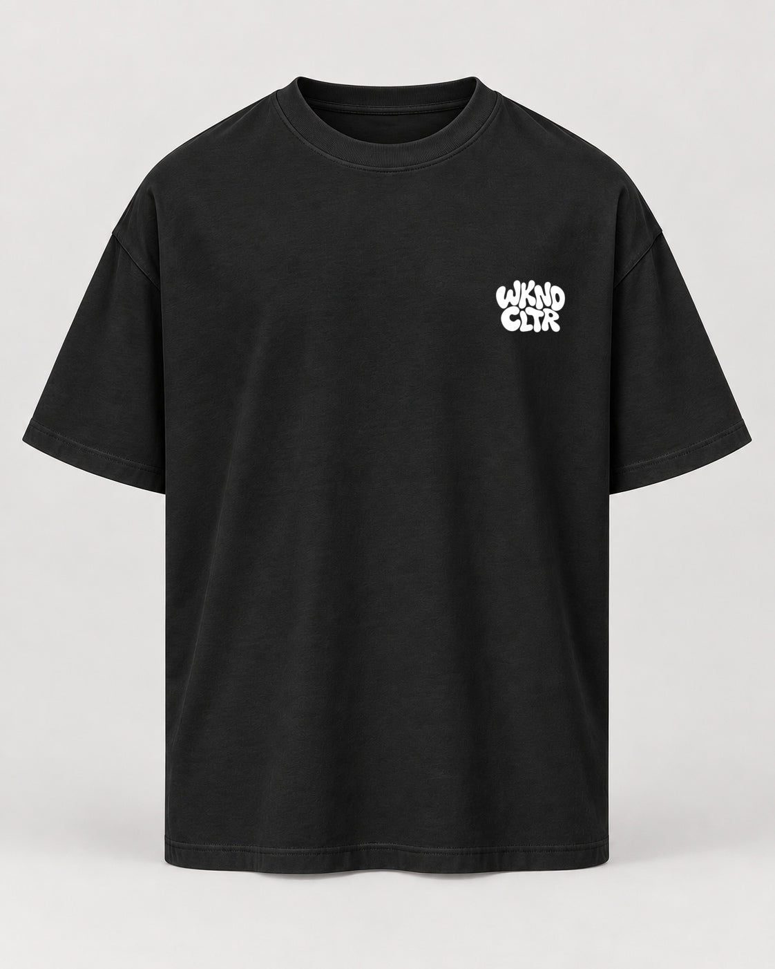 Basic WKND Oversized Shirt – Schwarz – Vorderansicht