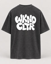 Basic WKND Oversized Shirt – Washed Black – Rückenansicht
