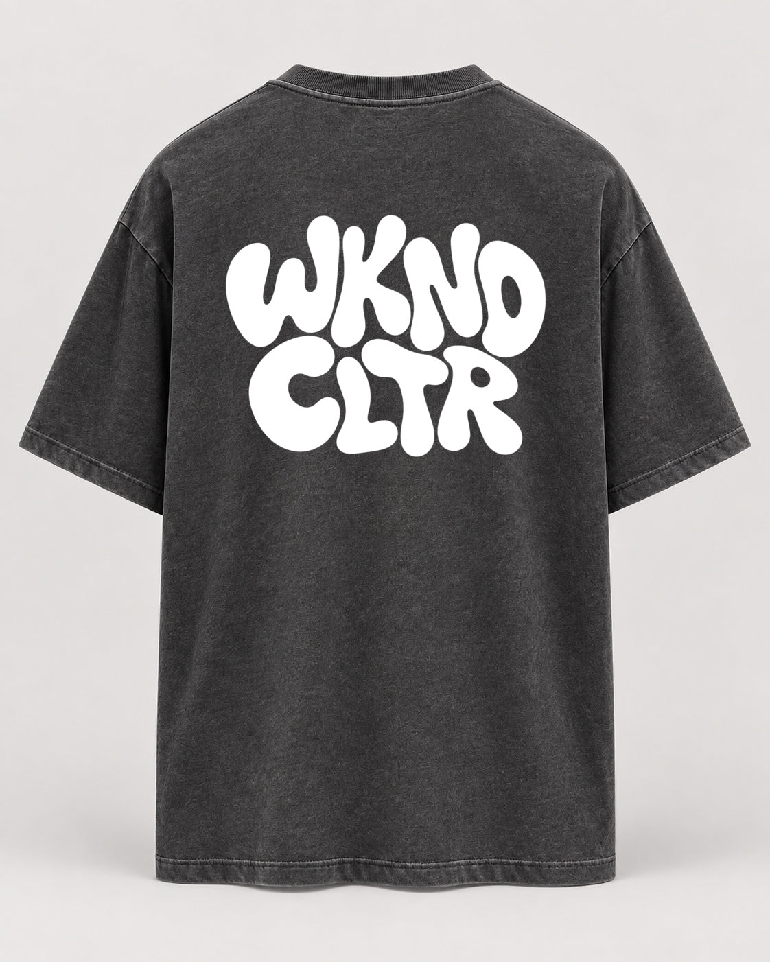 Basic WKND Oversized Shirt – Washed Black – Rückenansicht