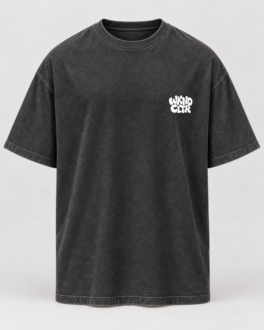 Basic WKND Oversized Shirt – Washed Black – Vorderansicht