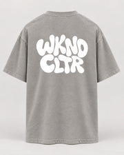 Basic WKND Oversized Shirt – Washed Grey – Rückenansicht