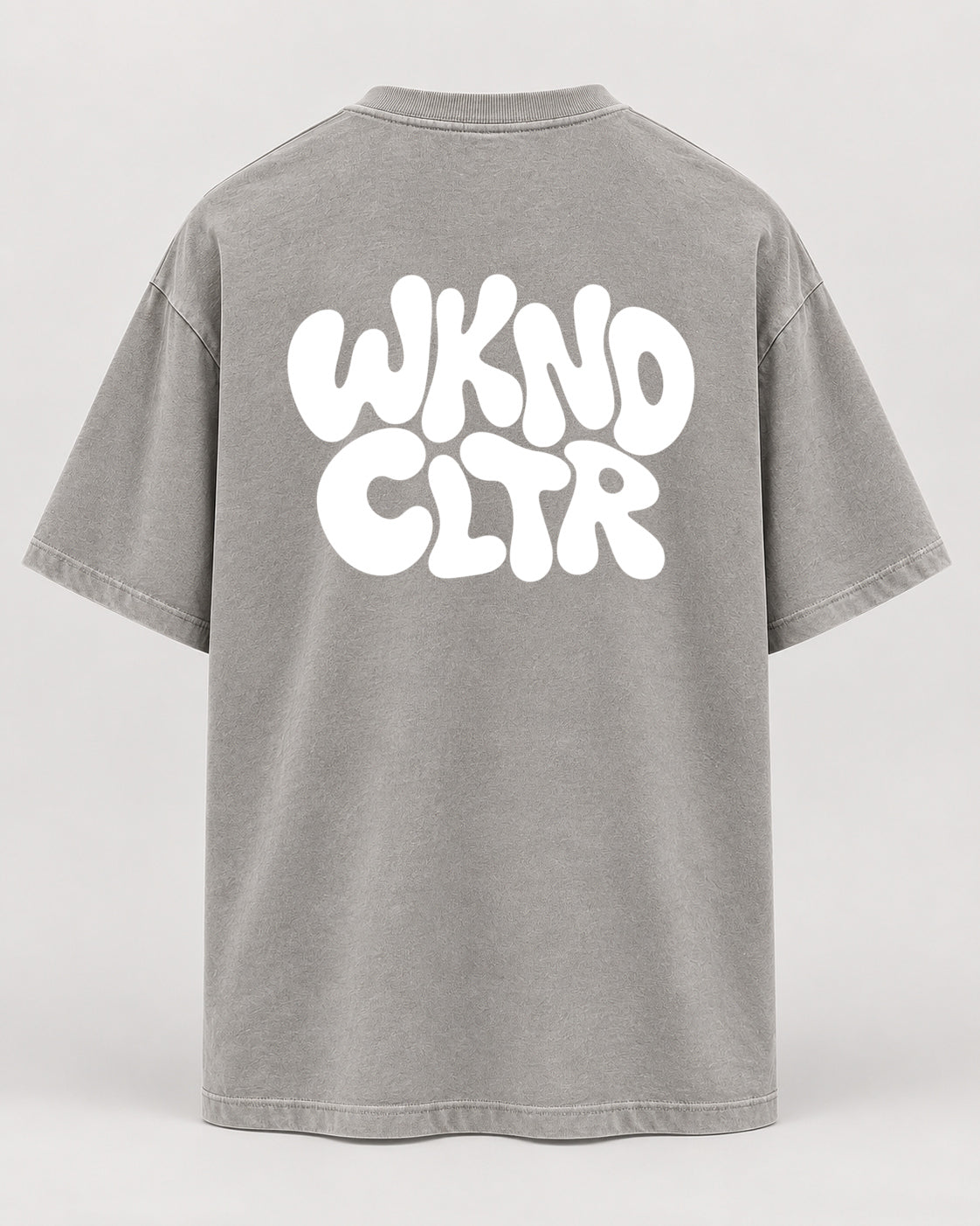Basic WKND Oversized Shirt – Washed Grey – Rückenansicht