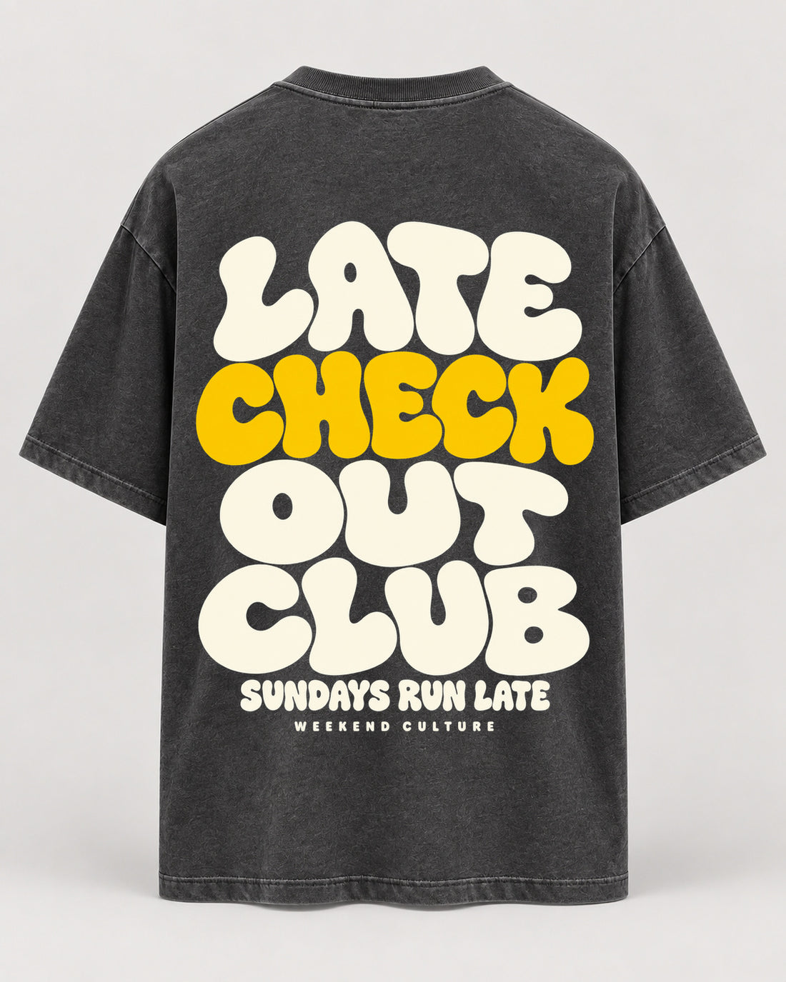 check out washed Oversized Shirt – Rückseite