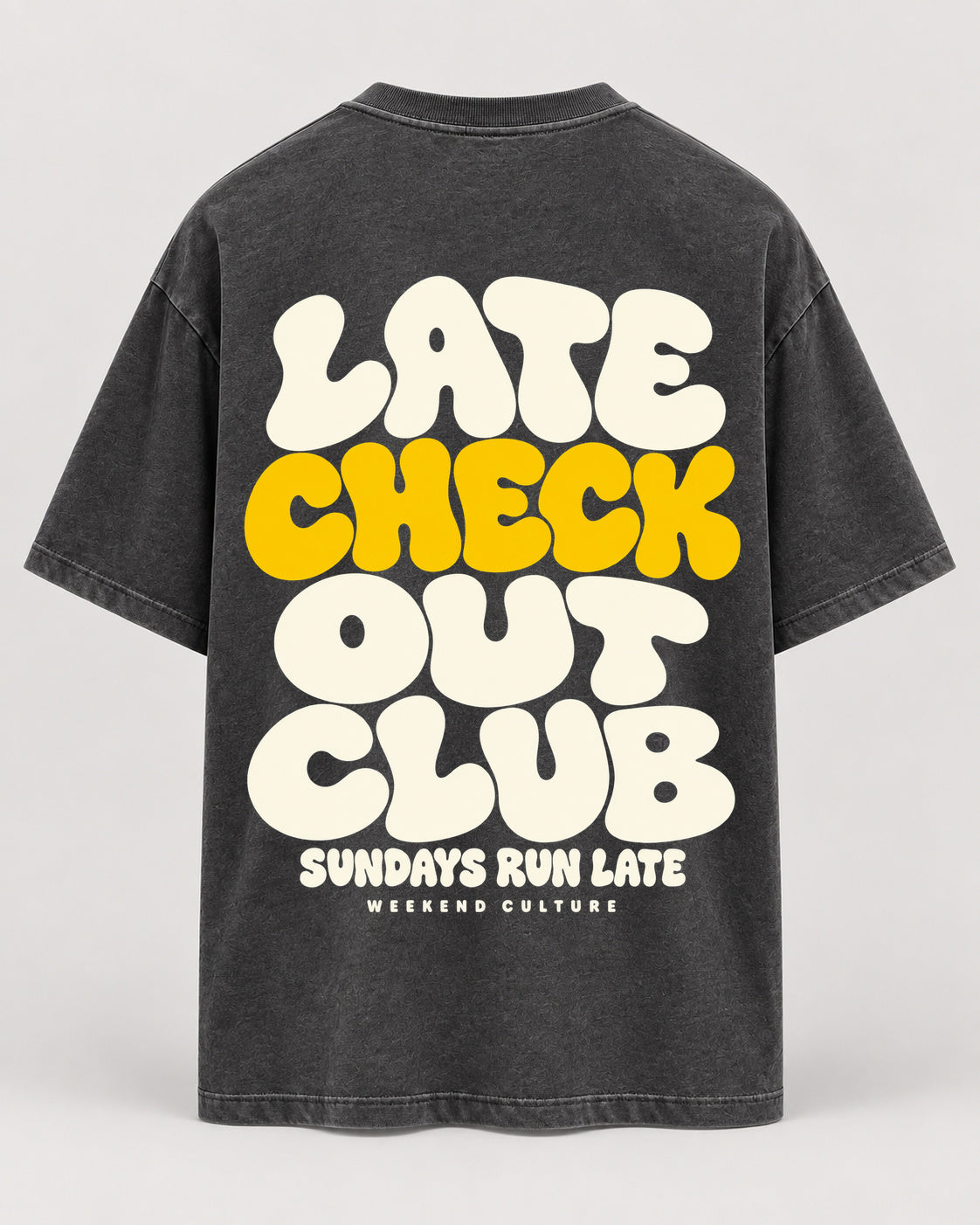 check out washed Oversized Shirt – Rückseite