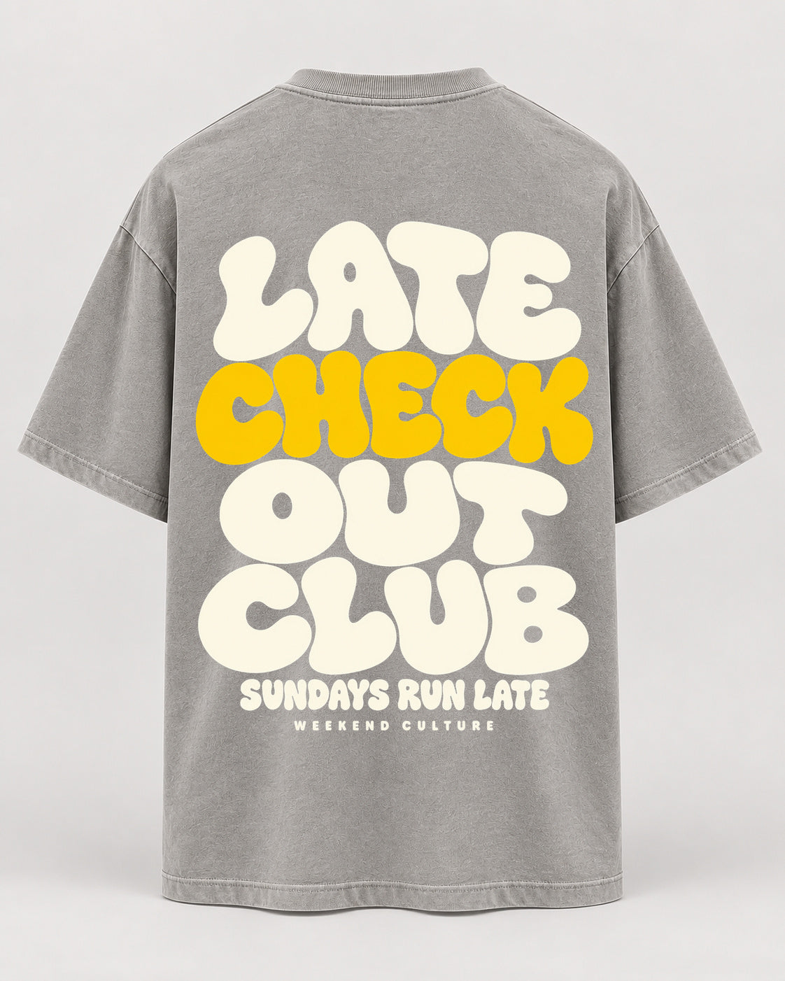check out washed Oversized Shirt – Rückseite