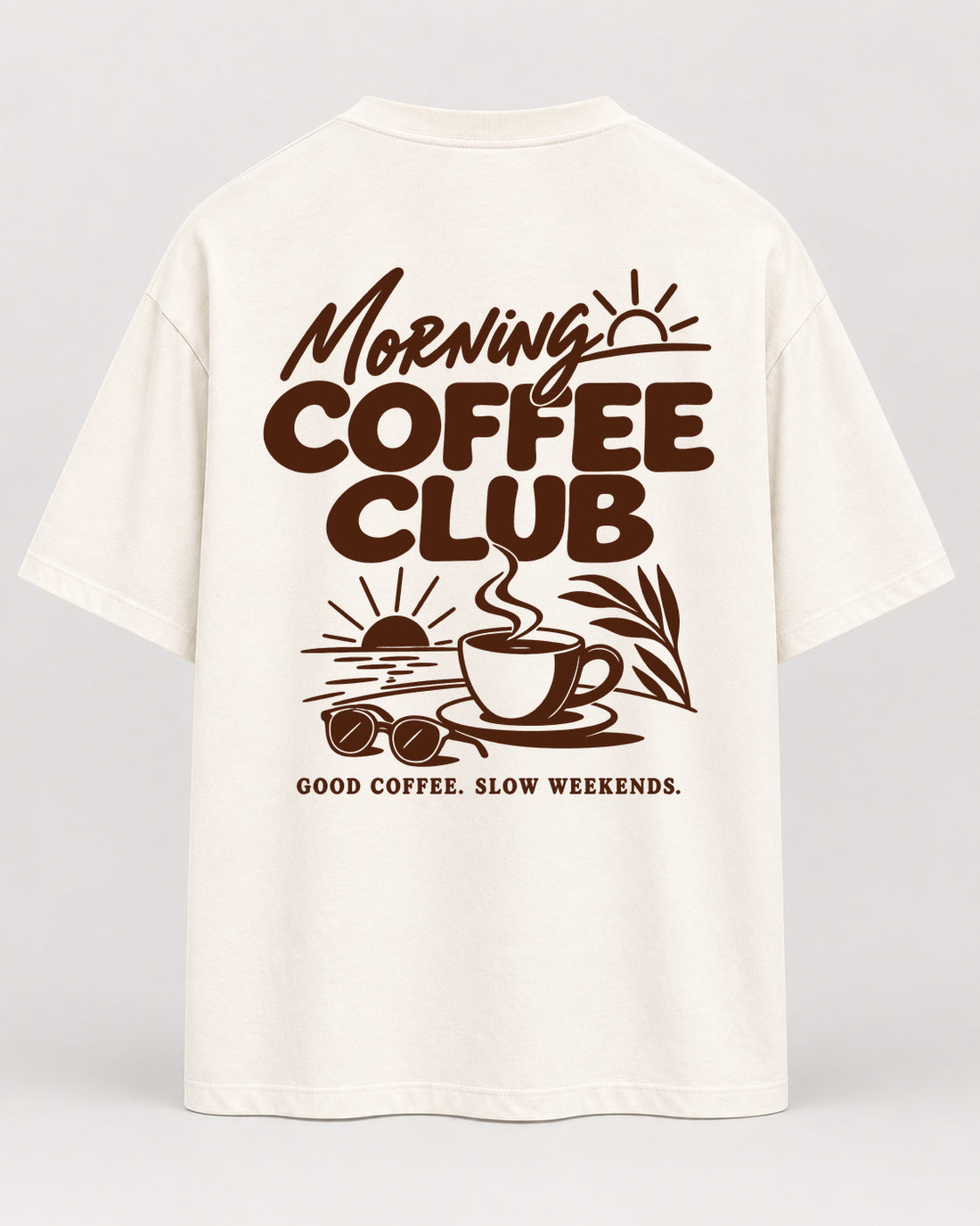 coffee club natural Oversized Shirt – Rückseite