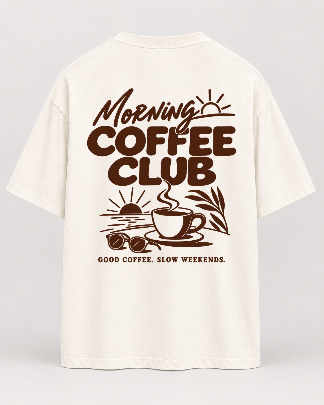 coffee club natural Oversized Shirt – Rückseite