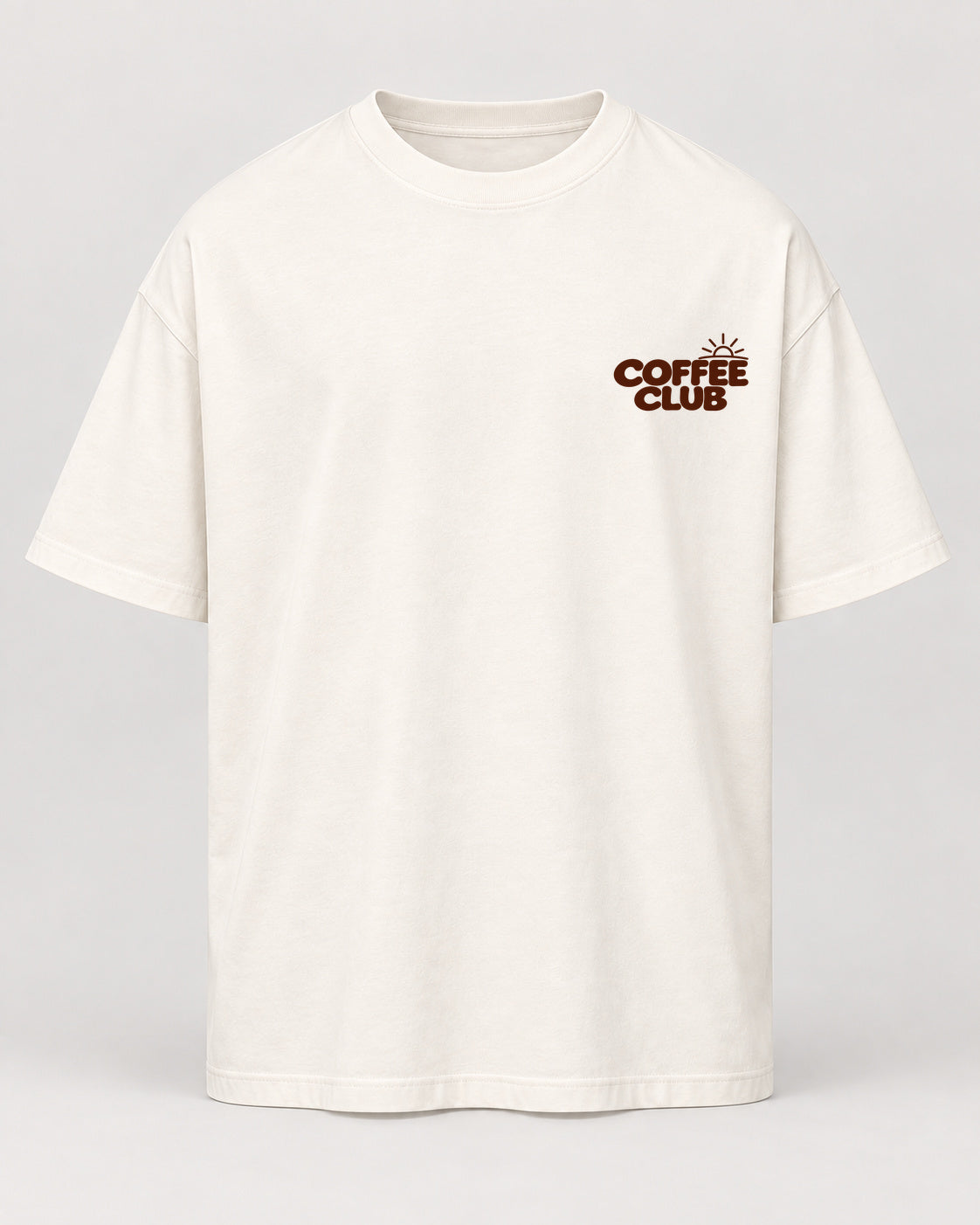 coffee club natural Oversized Shirt – Vorderseite