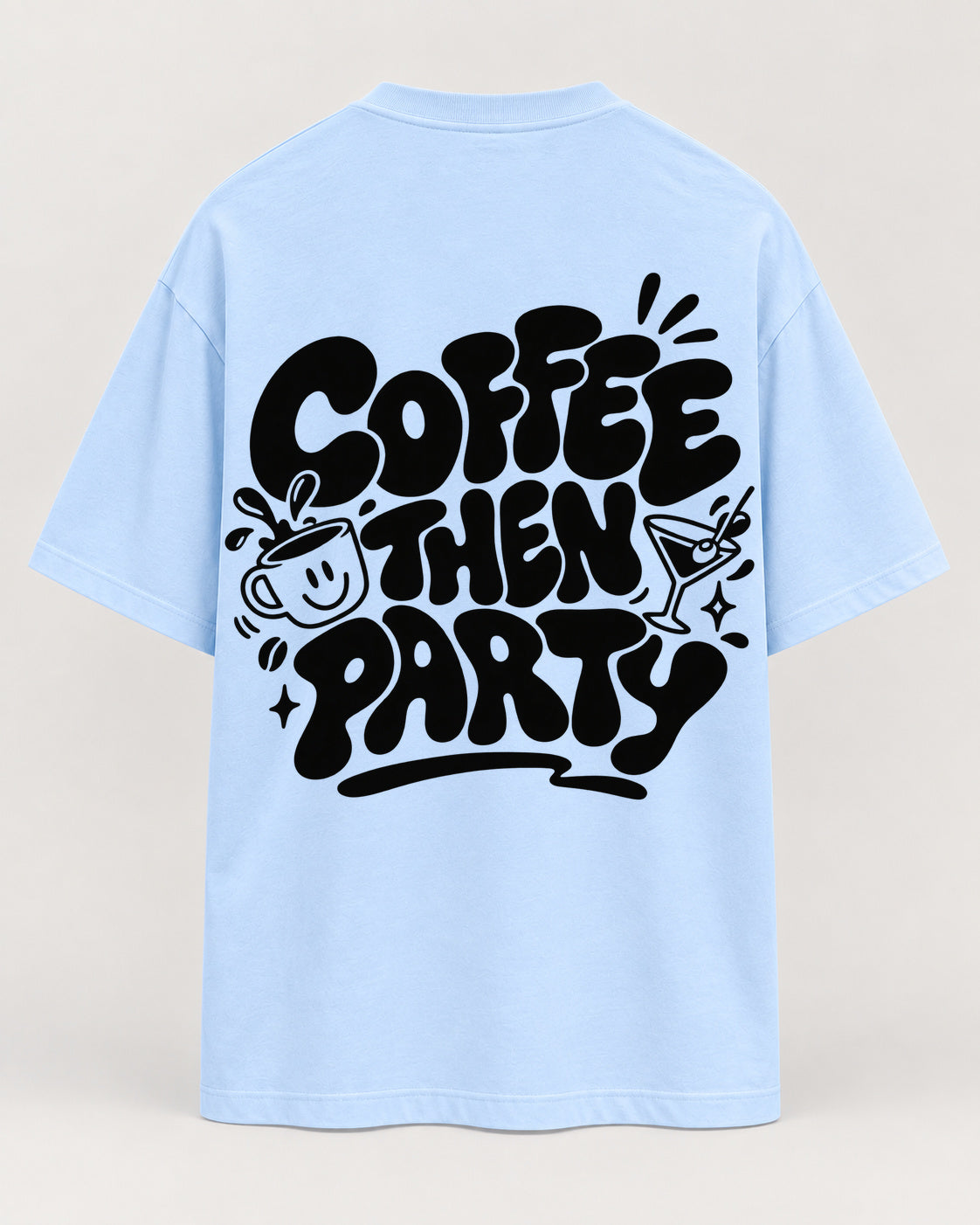 coffee party Oversized Shirt – Rückseite