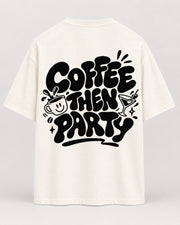 coffee party natural Oversized Shirt – Rückseite
