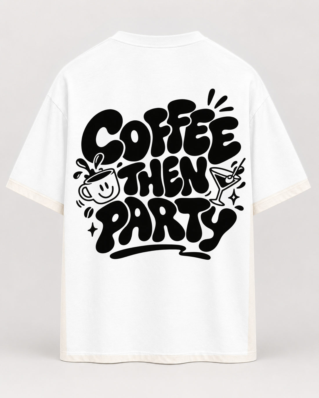 coffee party Oversized Shirt – Rückseite