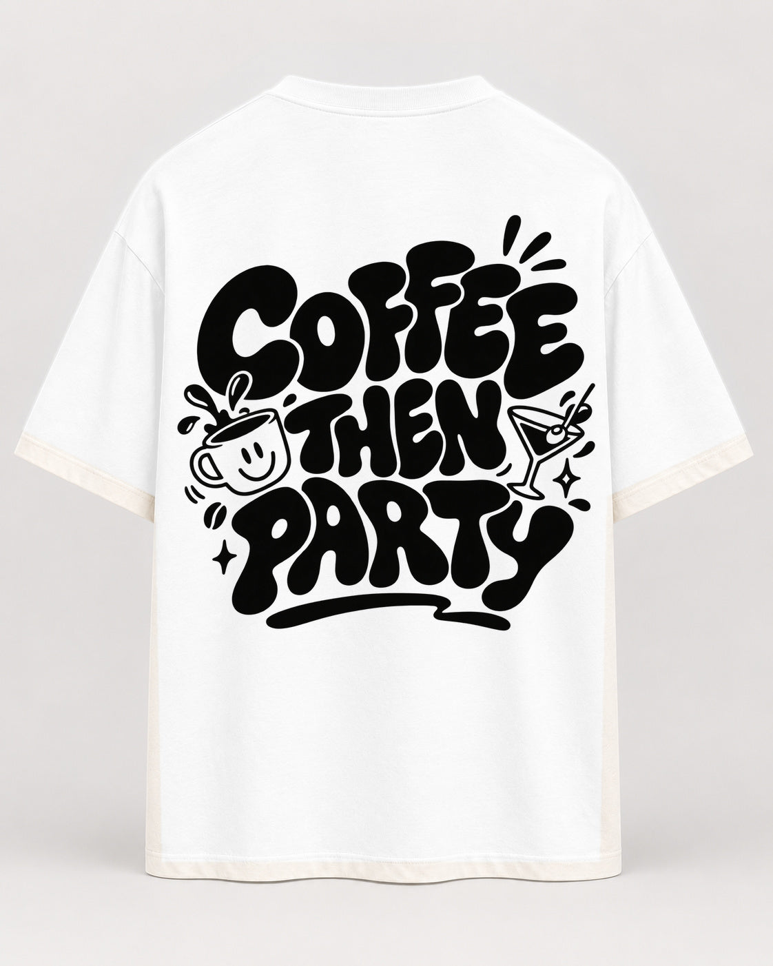 coffee party Oversized Shirt – Rückseite