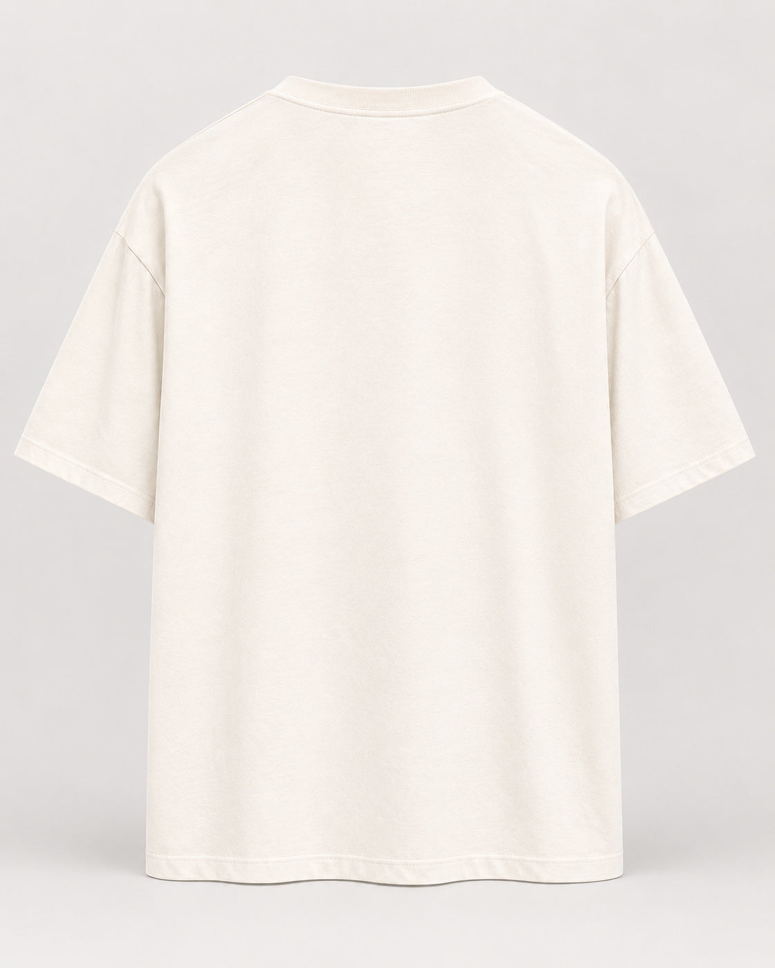 fruit frontprint natural raw Oversized Shirt – Rückseite