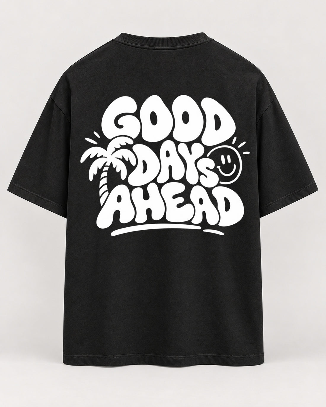 Good Days Oversized Shirt – Schwarz – Rückenansicht