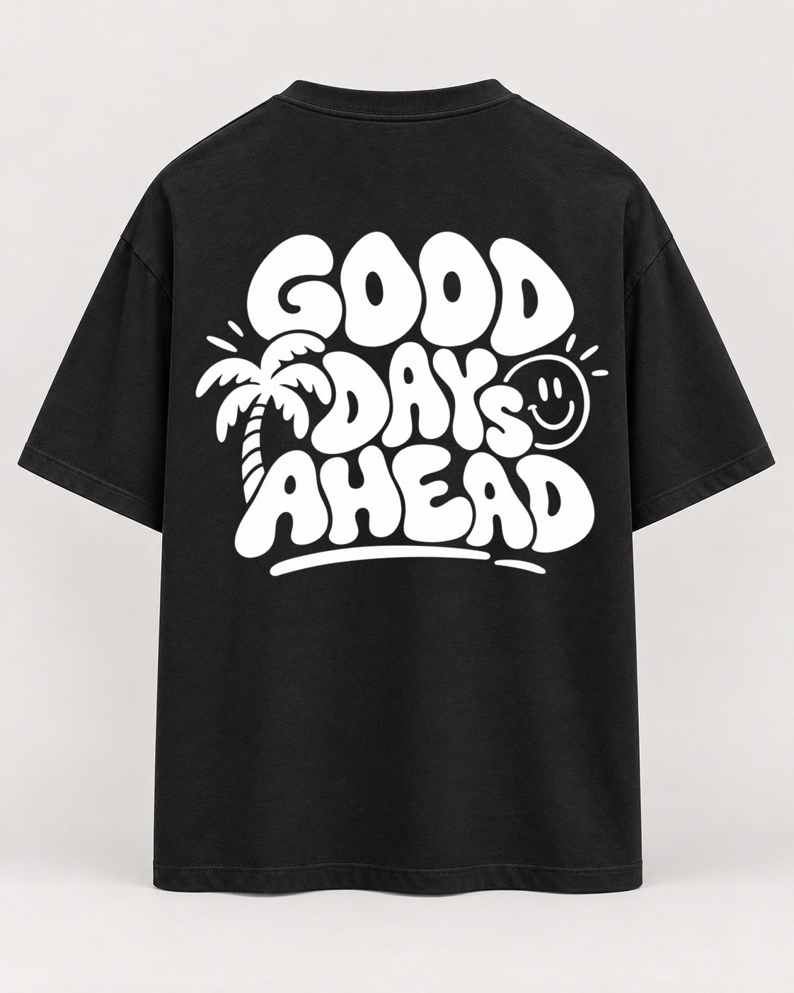 Good Days Oversized Shirt – Schwarz – Rückenansicht