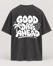 Good Days Oversized Shirt – Washed Black – Rückenansicht