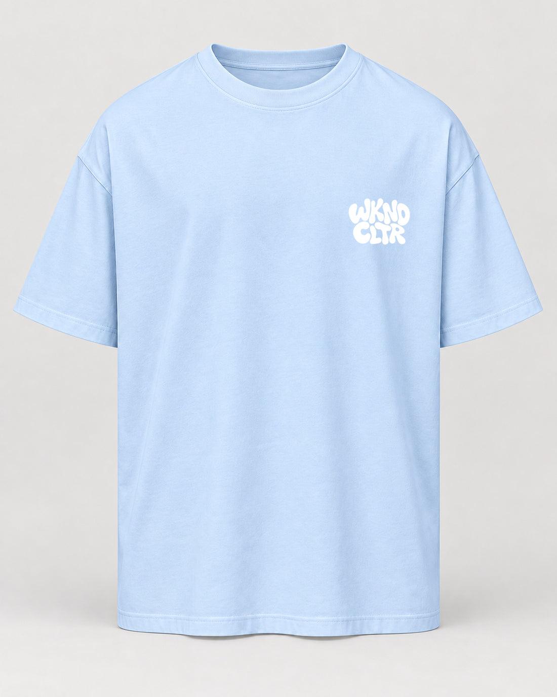 No Calls Oversized Shirt – Babyblau – Vorderansicht