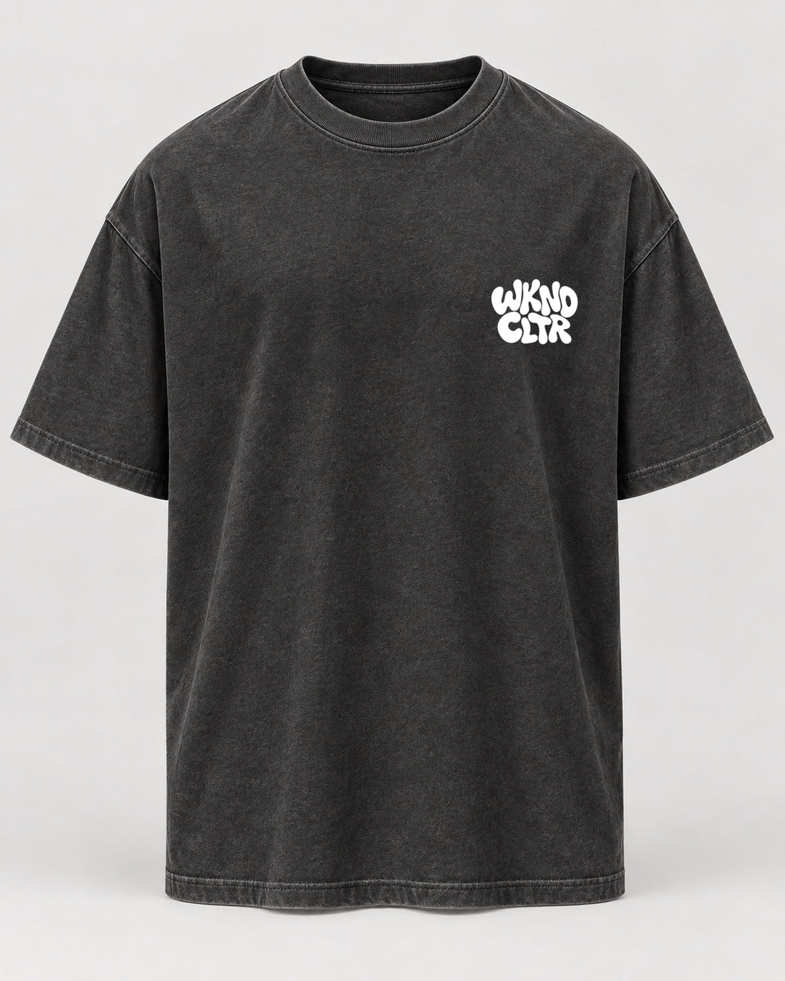 No Calls Oversized Shirt – Washed Black – Vorderansicht