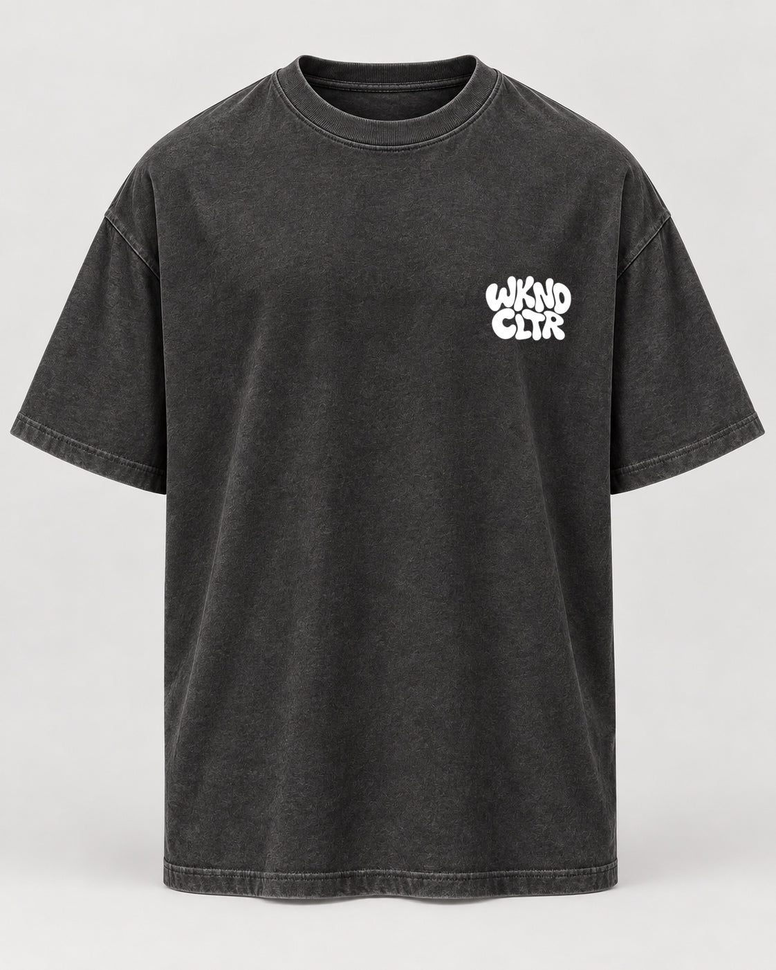 No Calls Oversized Shirt – Washed Black – Vorderansicht