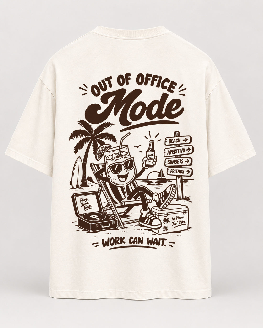 office mode natural Oversized Shirt – Rückseite