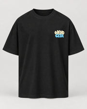 Offline Oversized Shirt – Vorderseite – schwarz