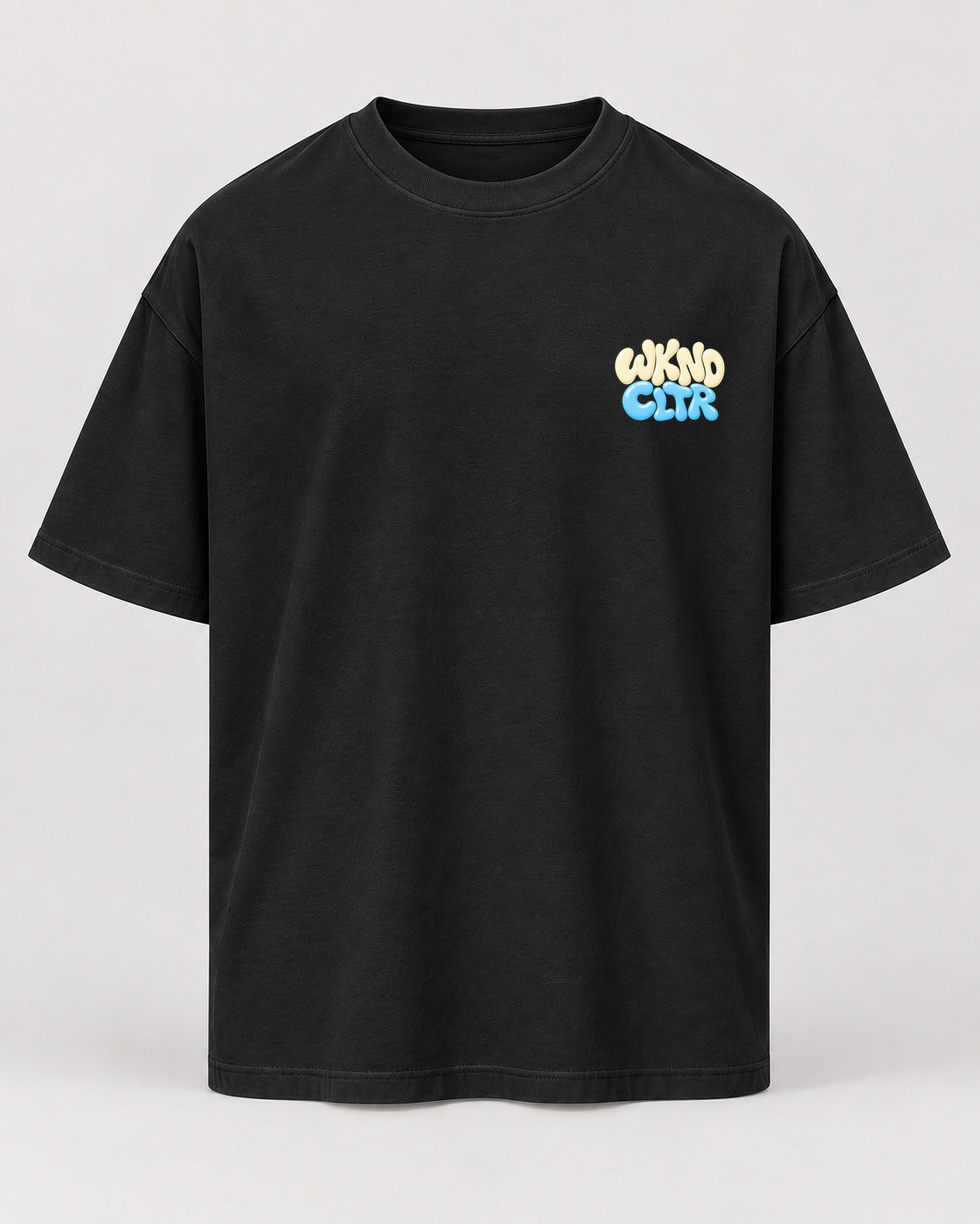 Offline Oversized Shirt – Vorderseite – schwarz