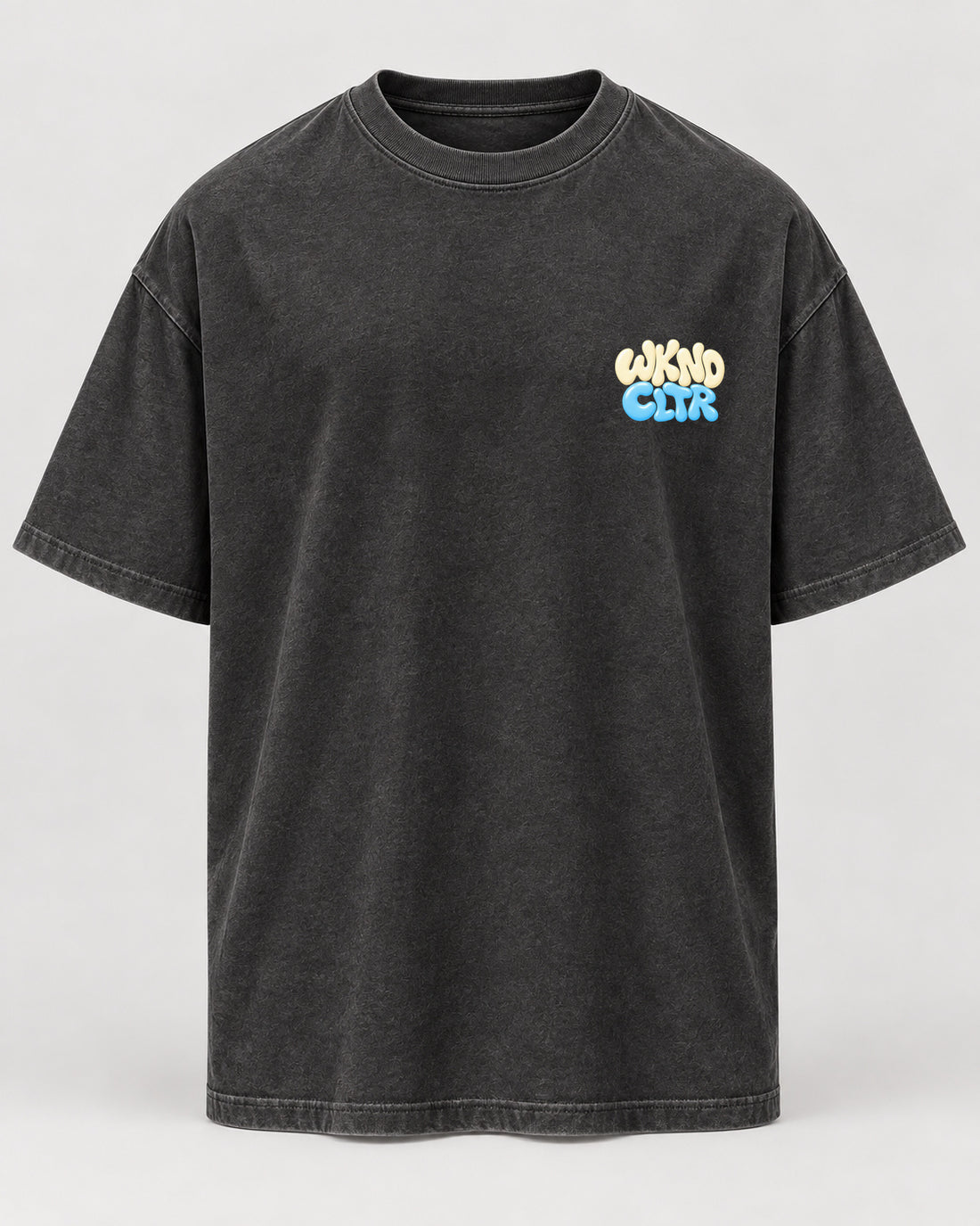 Offline Oversized Shirt – Vorderseite – washed black