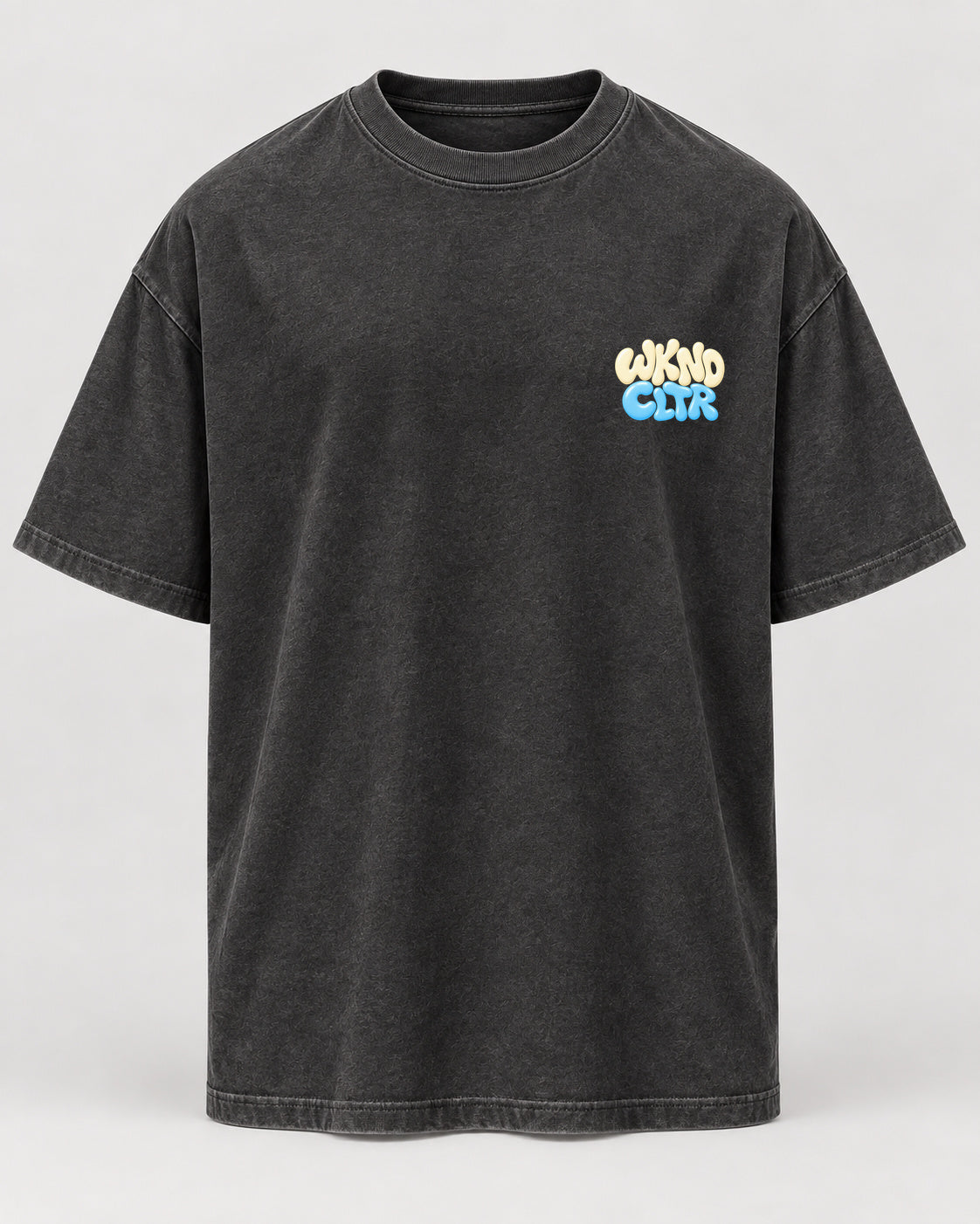 Offline Oversized Shirt – Vorderseite – washed black