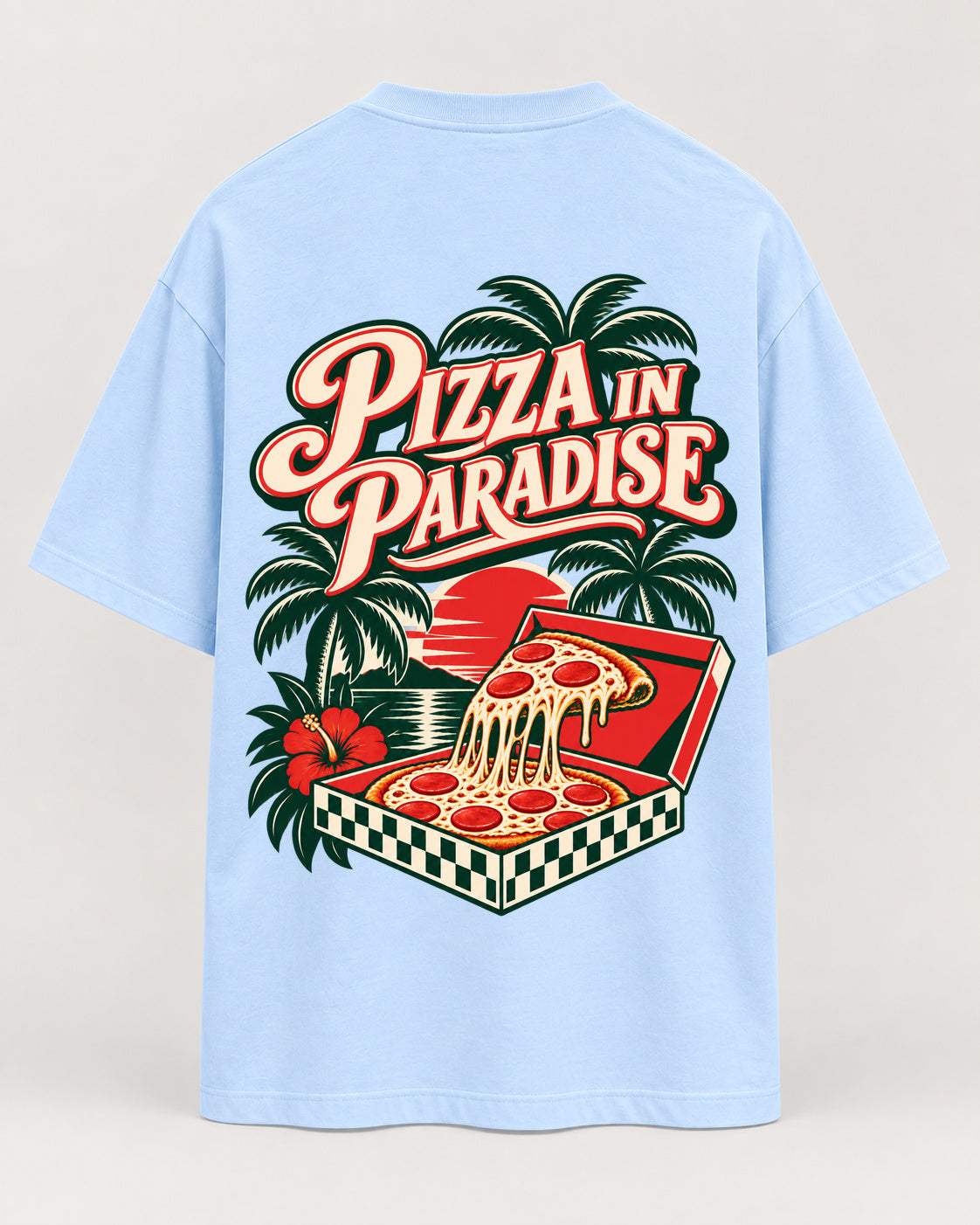 pizza Oversized Shirt – Rückseite