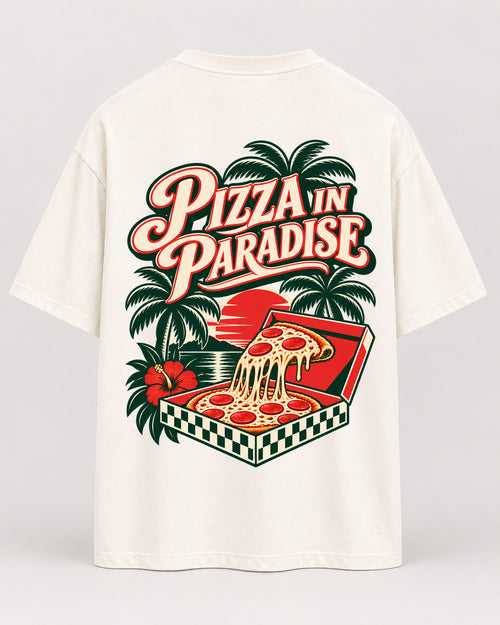 pizza natural Oversized Shirt – Rückseite