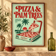 Pizza & Palm Trees Poster – Interior-Mock-up