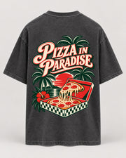 pizza washed Oversized Shirt – Rückseite