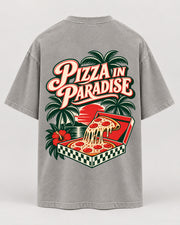 pizza washed Oversized Shirt – Rückseite