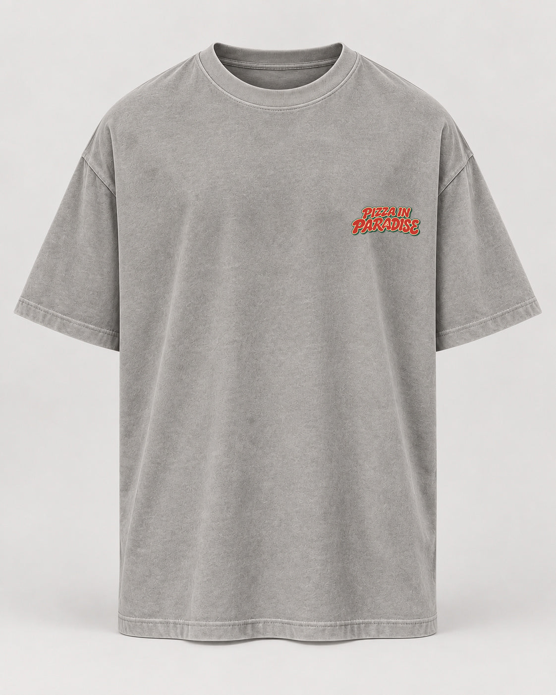 pizza washed Oversized Shirt – Vorderseite