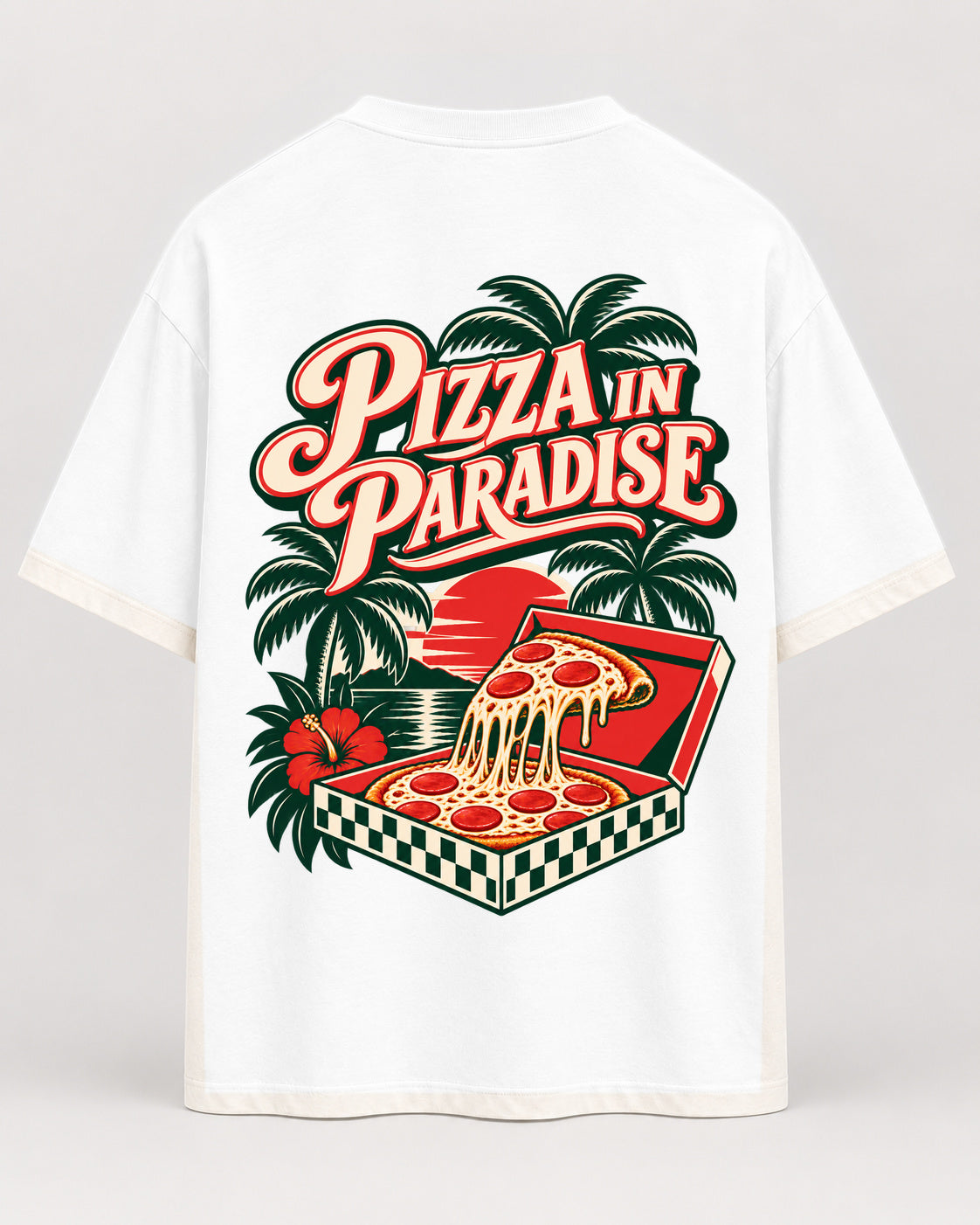 pizza Oversized Shirt – Rückseite