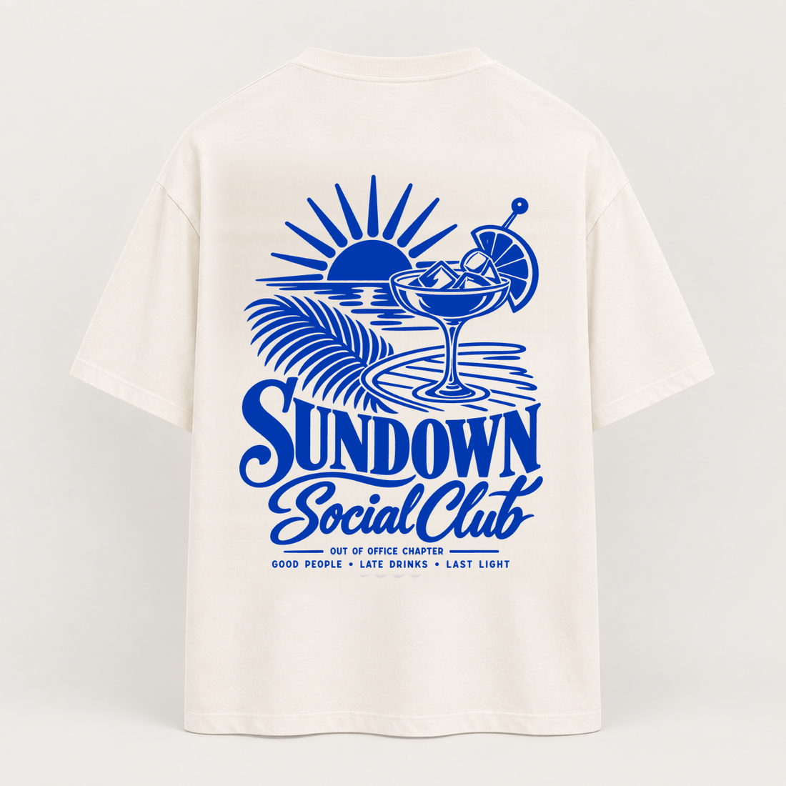Sundown Social Club Oversized Party Shirt in Natural Raw