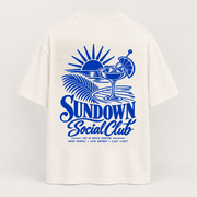 Sundown Social Club Oversized Party Shirt in Natural Raw