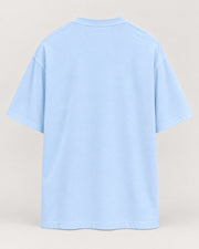 wknd frontprint babyblau Oversized Shirt – Rückseite